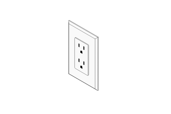 Revit - 3D - Outlets & Devices - Electrical Outlets - Wall