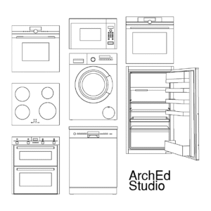 Auto CAD - Kitchen Appliances