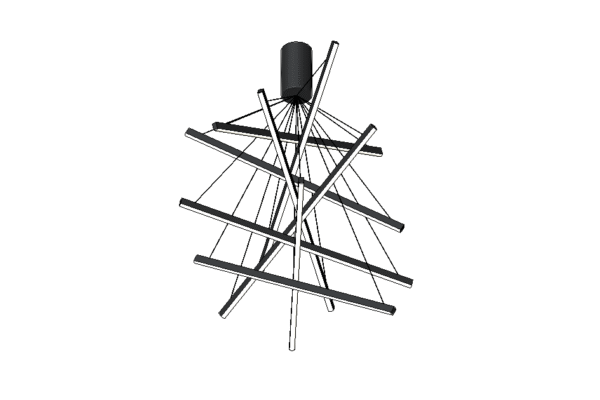Revit - 3D - Light - Chaotic - Chandelier - Image 2