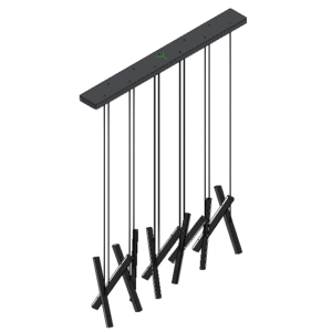 Revit - 3D - Light - Chaotic - Linear Chandelier