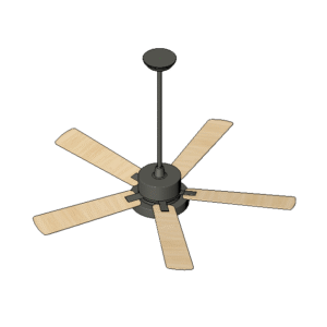 Revit - 3D - Light - Contemporary - Ceiling Fan