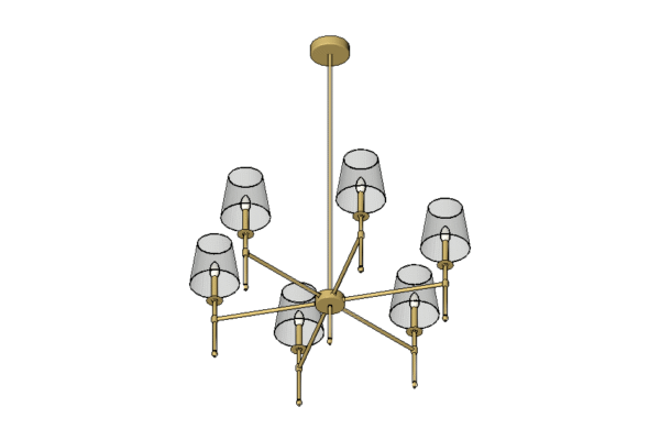 Revit - 3D - Light - Contemporary - Chandelier 1 - Image 2