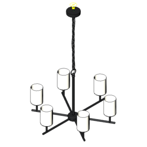 Revit - 3D - Light - Contemporary - Chandelier 2