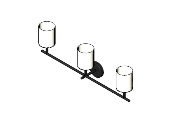 Revit - 3D - Light - Contemporary - Sconce Vanity 2