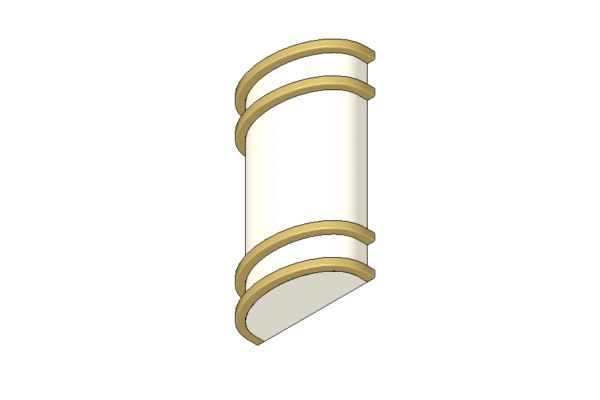 Revit - 3D - Light - Craftsman - Sconce Flush - Image 2