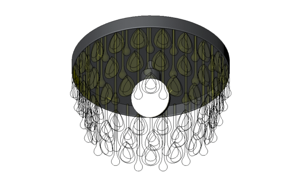 Revit - 3D - Light - Fancy - Flush 1