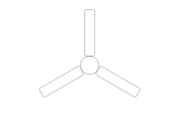 Revit - 3D - Light - Generic - Ceiling Fan - Image 3