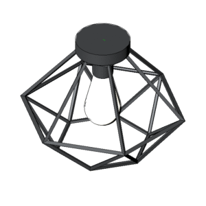 Revit - 3D - Light - Geometric - Semi-Flush
