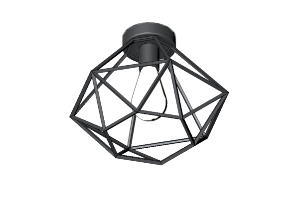 Revit - 3D - Light - Geometric - Semi-Flush - Image 2