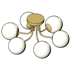 Revit - 3D - Light - Globe 6 - Flush
