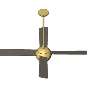Revit - 3D - Light - Globe - Ceiling Fan