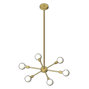 Revit - 3D - Light - Globe - Chandelier