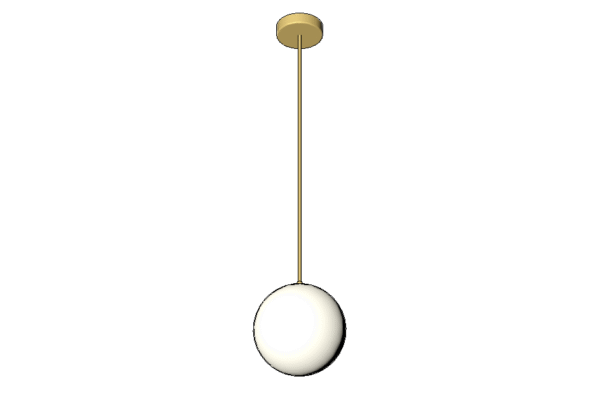 Revit - 3D - Light - Globe - Pendant 1 - Image 2