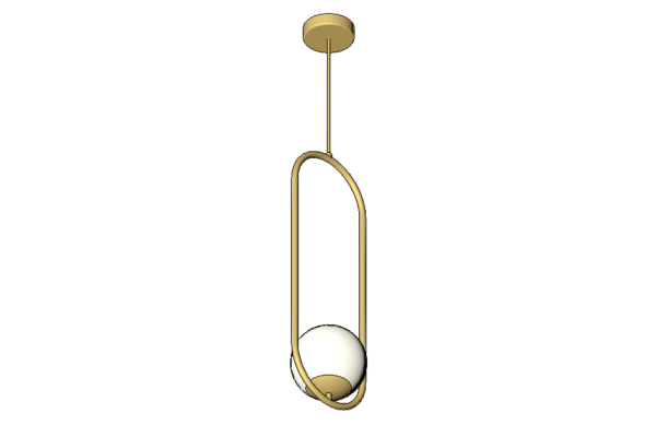 Revit - 3D - Light - Globe - Pendant 2 - Image 2