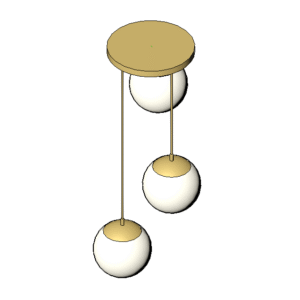 Revit - 3D - Light - Globe - Pendant 3