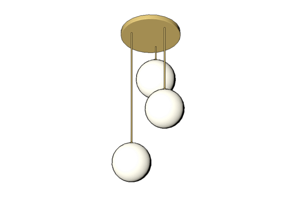 Revit - 3D - Light - Globe - Pendant 3 - Image 2