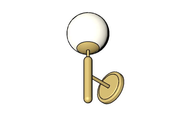 Revit - 3D - Light - Globe - Sconce Offset - Image 2