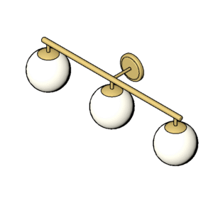 Revit - 3D - Light - Globe - Sconce Vanity