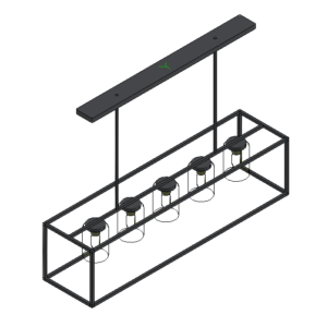 Revit - 3D - Light - Lantern - Linear Chandelier