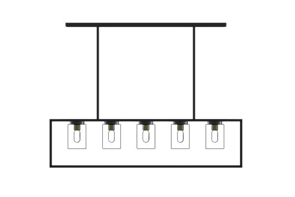 Revit - 3D - Light - Lantern - Linear Chandelier - Image 3