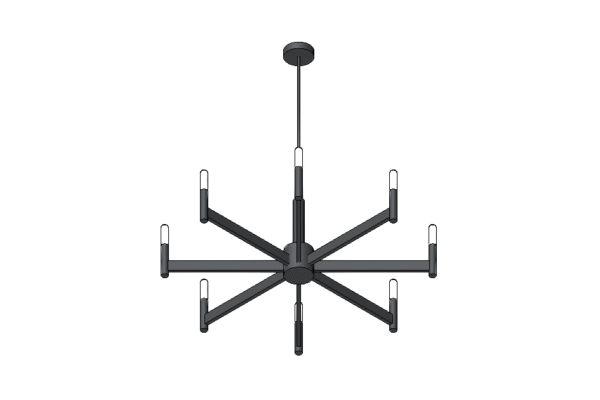 Revit - 3D - Light - Modern - Chandelier 2 - Image 2