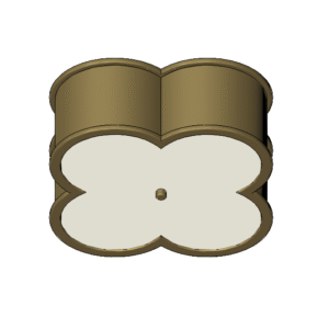 Revit - 3D - Light - Quatrefoil - Flush