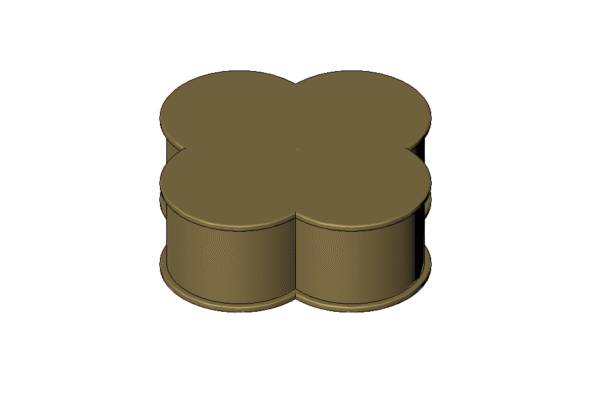 Revit - 3D - Light - Quatrefoil - Flush - Image 2