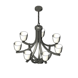 Revit - 3D - Light - Traditional - Chandelier